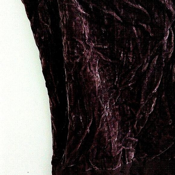 Y2K BCBGMaxAzria Crushed Velvet Top Sz M Brown Beaded Camisole Boho Festival VNT - Picture 7 of 16